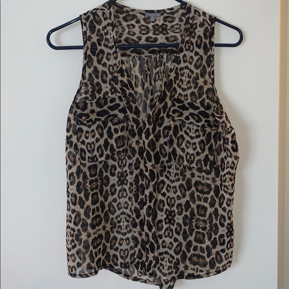 Cheetah print tank top